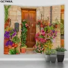 Paysage grande tapisserie Ltaly Rural petite ville rue Style rétro fond décor Hippie tenture murale tapisseries chambre couverture 240117