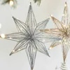 Christmas Decorations Tree Toppers Star With LED String Lights Ornament For Home