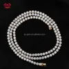 Qianjian в стиле хип-хоп 3 мм, 4 мм, 5 мм S Sier, 14 К, 10 К, 12 К, золотое ожерелье из муассанита, теннисная веревка, цепочка