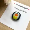 Super Adorable Little Penguin Glass Craft A Little Pocket Penguin Hug With Greeting Card Funny DIY Gift