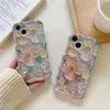 Étuis de téléphone portable Fleurs de peinture à l'huile 3D japonaises et coréennes adaptées à l'iPhone 14 Pro Max Apple 13 Coque de téléphone 12 Silicone 11 OWU0