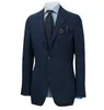 Costume pour hommes, Blazer marron, Tuxedos de bal, en laine à chevrons, en Tweed, à simple boutonnage, veste d'affaires formelle pour mariage, manteau uniquement, 240117