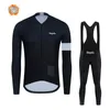 Mens Cycling Jerseys Set Winter Thermal Fleece Long Sleeve Coat Riding Bike Jacket Suits Ropa Ciclismo 240116