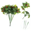 Decorative Flowers 12 Pcs Fake Flower Artificial Outdoor Christmas Tree Bouquet