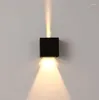 Vägglampa 10st/parti 12W Dimble Cob IP65 Cube justerbar yta monterad utomhus LED -ljus inomhus ljus upp ner