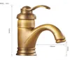 Bathroom Sink Faucets Vidric Basin Faucet Gold/Antique Bronze Wash Luxury Taps Single Handle Vanity Hole Mixer Wate