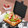 Macchina per la colazione con rivestimento antiaderente per toast con padella di sabbia per utensile da cucina per pane, macchina per pancake 240116