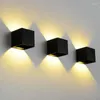 Wall Lamp 10pcs/lot 12W Dimmable COB IP65 Cube Adjustable Surface Mounted Outdoor LED Lightig Indoor Light Up Down