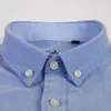 Chemise décontractée à rayures à carreaux Oxford pour hommes à manches longues Poche poitrine plaquée sur le devant Col boutonné Regularfit Chemises de travail épaisses 240117