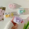 Cell Phone Cases Cute three-dimensional bow gradient transparent headphone case Airpods protective case silicone wave border protective case YQ240117