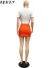 akailyグリーングラフィックプリント夏の女性用ストリートウェア用ミニスカートセットプラスサイズの短いスカートセット240117用の2つの2つのピース