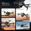 Drone V168 com câmera HD, prevenção de obstáculos infravermelhos em 360 °, fluxo óptico pairando, retorno inteligente por GPS, resistência ao vento de 7 níveis, zoom 50x, presente de aniversário