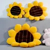 Oreiller de couchage en tournesol doux, coussin en peluche à fleurs, coussin de chaise pour le bureau, la maison, tapis de sol, décor de canapé, 240116