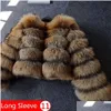 Women'S Fur & Faux Fur Womens Fur Faux Maomaokong 2023 Fashion Natural Real Coat Women Winter Warm Luxury Jacket Plus Size Outwear Fem Dhx3U