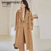 Maxmaras Cashmere Coat Womens Lana Coats Beiyuan Ms Classic Camel Lana a doppia facciata per 2024 Nuovo petto di medio lungo lunghezza