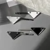 Classic Triangle Hair Clips Barrettes Designer Hair Clip Cute Girls Gift Pink Hairclips Brand Luxury Stainless steel Hair Jewelry White Metal Hair Accessories