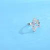 Tiff Ring Designer Mulheres Anéis de Qualidade Superior T Novo Corpo Inteiro S925 Anel de Pérola de Prata Elegante e com Diamantes e Artesanato Ajustável de Cinco Pontas