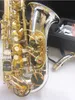 High-end original 037 one-to-one structure model E-flat tune professional Alto saxophone white copper tube body gold-plated Sax With Case