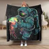 Tapisseries Planet Cartoon Flanell Filt Astronaut Digital tryckt tupplur för barn ADT Air Conditioning Soffa Er Drop Delivery Otpts