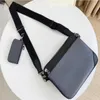 5A Kalite Orijinal Deri Tasarımcı Çantalar 3pcs Çıkarılabilir Üçlü Siyah Messenger Çanta Erkekler Crossbody 3 1 Set Kadın Omuz Çantası Çanta Çantası Cüzdan