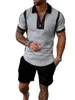 Vêtements d'été pour hommes Polos de luxe à manches courtes Ensemble décontracté Homme Shorts Survêtement Tenues Social Golf Revers T-shirts 240117