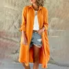 Women's Blouses Loose Fit Shirt Dress Stylish Single-breasted Coat Mid Length Casual Commute Blouse/cardigan For Fall