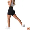 Yoga Outfit Nvgtn Lycra Spandex Solide Shorts sans couture Femmes Collants d'entraînement doux Fitness Tenues Pantalons Gym Wear 230221 Drop Delivery DHFGY