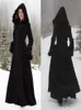 2018 NYA FUR HALLOWMAS HOODED -kappor Vinterbröllopslocken Wicca Robe Warm Coats Bride Jacket Christmas Black Events Accessories4761899