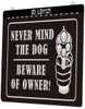 LD1121 Never Mind The Dog, cuidado com o proprietário 3D gravura LED sinal de luz varejo inteiro5150597