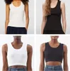 Débardeurs pour femmes Camis Débardeur en coton mélangé brodé Anagram Shorts Designer T-shirts Costume de yoga Tricoté Fitness Soutien-gorge de sport Mini Femme Cropped Ladies Tees Tops3436