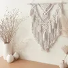 Macrame geweven wandtapijt Boho chic Boheemse geometrische kunst decor mooi appartement slaapzaal thuis kamer decoratie 240117