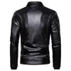 Design Motorcycle Bomber Add Wool Leather Jacket Men Autumn Turn Down Fur Collar Removable Slim Fit Male Warm Pu Coats 240116