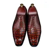 حذاء اللباس chue men single readure business crocodile line sole sole