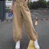 Pantaloni da donna Donna Y2K Khaki Vita regolabile Cargo oversize Allentato 2024 Moda Coulisse anni '90 Pantalone lungo Autunno Hip Hop Streetwear