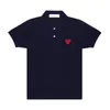 New couple outfit peach heart polo shirt short sleeved love t-shirt for men women parent-child clothing pure cotton standing collar lapel top CSD2401175-6