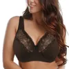 Reggiseni di pizzo taglie forti per le donne Lager Reggiseno push up sexy Bralette Comodo intimo con ferretto Lingerie Top BH D DD E F G Cup 240116