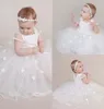 White Lace Christening Dress For Baby Girl First Birthday Outfit Girl Kids Wedding Party Dress Baptism Baby Girl Applique Dress1832572