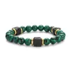 Charme Pulseiras Clássico Malaquita Pulseiras Homens Jóias Cura Lava Beads Pulseira Pulsera Diabetes Relief Pulseira Mulheres