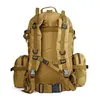 Ryggsäck 55L Tactical 4 i 1Military Army Molle Men Mochilas Sport Bag Waterproof Handing Trekking Camping Rucksack