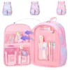 Сумки, красивый рюкзак для девочек, детская новая мода, милая красивая дорожная студенческая сумка для начальной школы, розовая большая вместительность