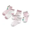 Çocuk Çoraplar 5 FAARS/LOT Bebek Bebek Çoraplar Yaz Kafes İnce Bebek Çoraplar Kızlar için Pamuk Yenidoğan Çocuk Toddler Socks Bebek giysileri Aksesuarları H240508