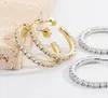 18k Yellow Gold Plated Cz Hoop Earrings for Women Statement Classic Trendy Circle Earing Jewelry Femme Gifts8181303