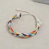 Charme Pulseiras Handmade Vintage Algodão Corda Pulseira Para Mulheres Homens Colorido Corda Ajustável Jóias