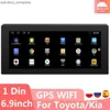 Nouveau SingleDin Andoid Autoradio 1din GPS Autoradio multimédia lecteur vidéo 6,9 pouces écran tactile Navigation Wifi 1Din récepteur stéréo