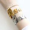 Große Armbänder, individuelles Namensarmband, Edelstahl-Schmuck, Paar für Frauen, personalisiertes Geschenk, goldene Manschettenarmreifen 240116