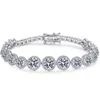 925 Sterling Silver VVS Moissanite Tennis Bracelet Pass Diamond Test Bling Fine Jewelry For Women for Party Wedding