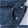 Men'S Jeans Mens Ripped Jeans Jumpsuits High Street Died Denim Bib Overalls For Male Suspender Pants Hip Hop Casual Drop Delivery App Dhhsv