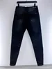 NUOVI jeans firmati da uomo Uomo JEAN Pantaloni slim casual jean Distruggi il foro della trapunta Pantaloni retrò al ginocchio dritto Pantaloni hip hop da strada