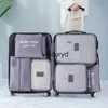 Förvaringspåsar 1/6/7st Set Travel Storage Bag Stor kapacitet Lagring Lagring Bagage Kläder Sortering Organiser Pouch Case Shoes Packing Cubevaiduryd