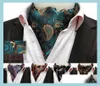 Groom Ties Cummerbunds Men Wedding Formal Cravat Fashion Retro Paisley British Style Gentleman Silk Scarves Neck Ties Suit Busines3393678